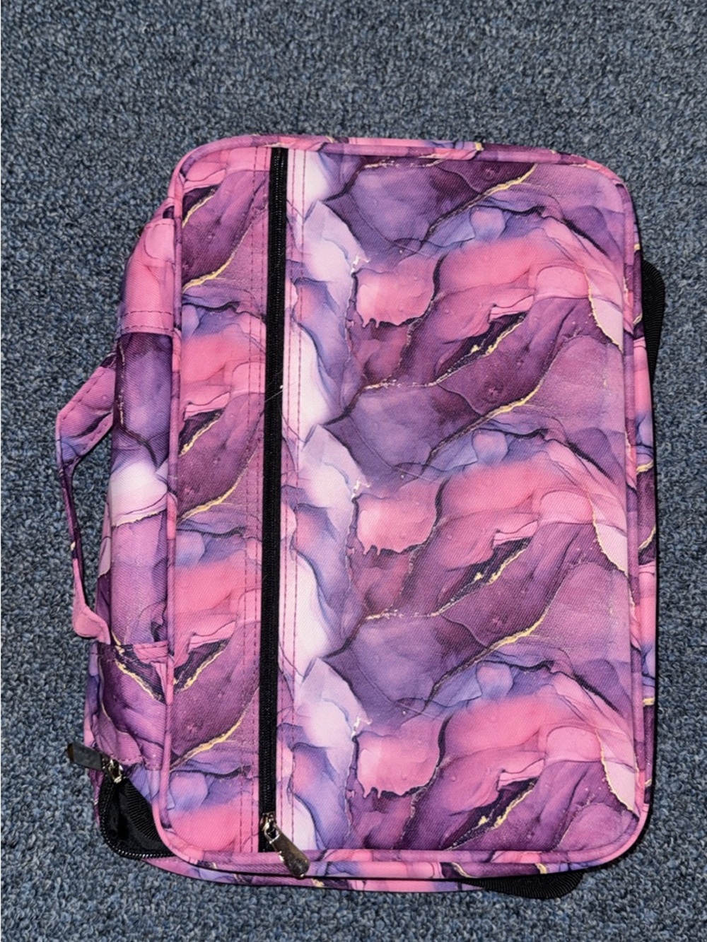 Pink Purple Marble Travel Organizer Bag